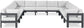 Nizuc - Outdoor Patio 11 Piece Modular Sectional With Gray Frame