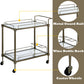 Aditya - Serving Cart - Mirrored & Antique Brass