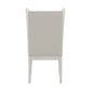 Katia - Hostess Chair (Set of 2) - Light Gray Linen & Weathered White