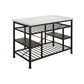 Lanzo - Kitchen Island - Marble Top & Gunmetal