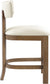 Lavrin - Vegan Leather Upholstered Counter Stool (Set of 2) - Walnut Base