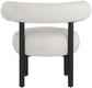 Bordeaux - Boucle Fabric Accent Chair With Black Legs