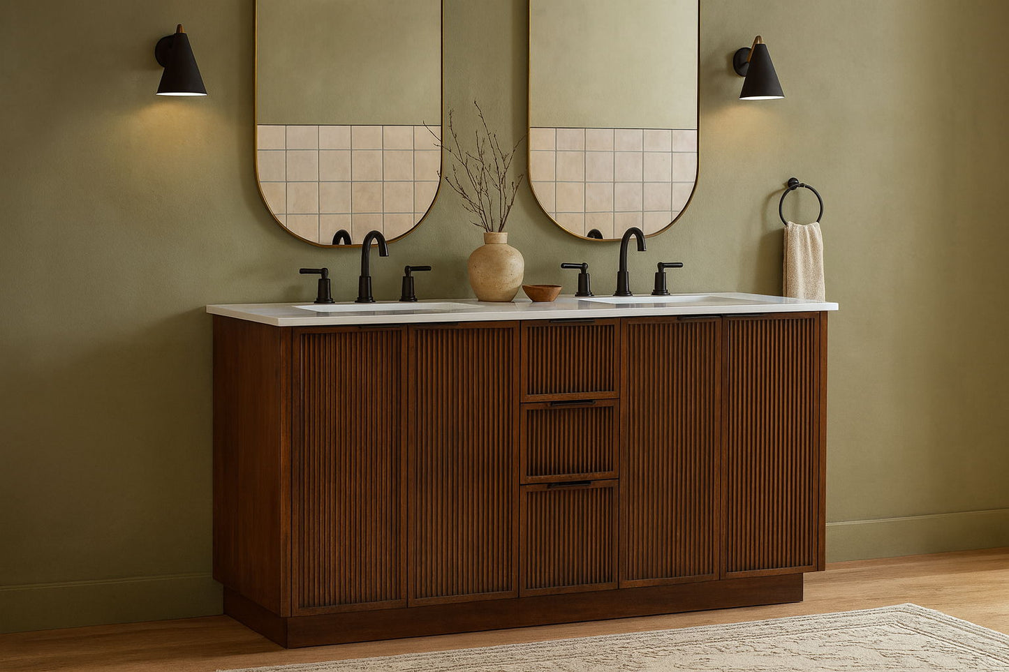 Willard - Engineered Stone And Solid Wood Bathroom Vanity