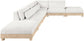 Turin - Chenille Fabric Upholstered Modular Sectional - White