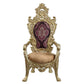 Bernadette - Arm Chair (Set of 2) - Pattern Fabric & Gold