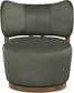 Elara - Velvet Upholstered Swivel Accent Chair - Stained Brown