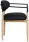 Riccio - Faux Leather Dining Arm Chair (Set of 2) - Natural Frame