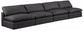 Comfy - Faux Leather Modular Armless Sofa 4 Seats