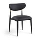 Ronda - Vegan Leather Upholstered Dining Side Chair - Black Legs