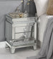 Lotus - Accent Table - Mirrored & Faux Ice Cube Crystals