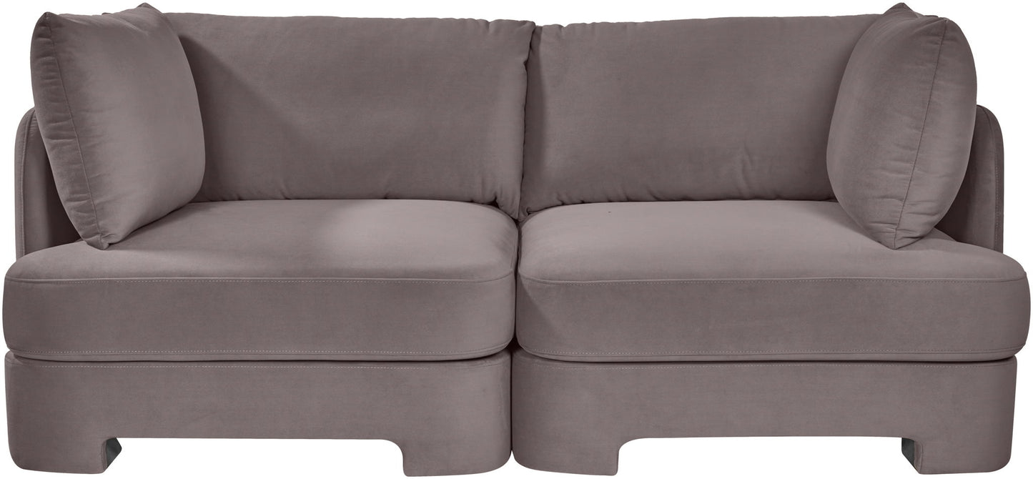 Hammond - Velvet Performance Fabric Upholstered 2 Piece Loveseat