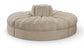 Rummi - Round Velvet Performance Fabric Upholstered 4 Piece Modular Sofa