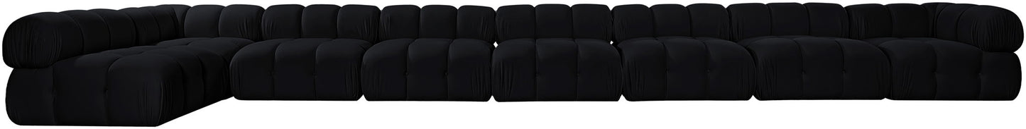 Orin - Velvet Performance Fabric Upholstered 8 Piece L-Shaped Sectional