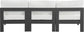 Nizuc - Outdoor Patio 3 Seat Armless Modular Sofa With Gray Frame