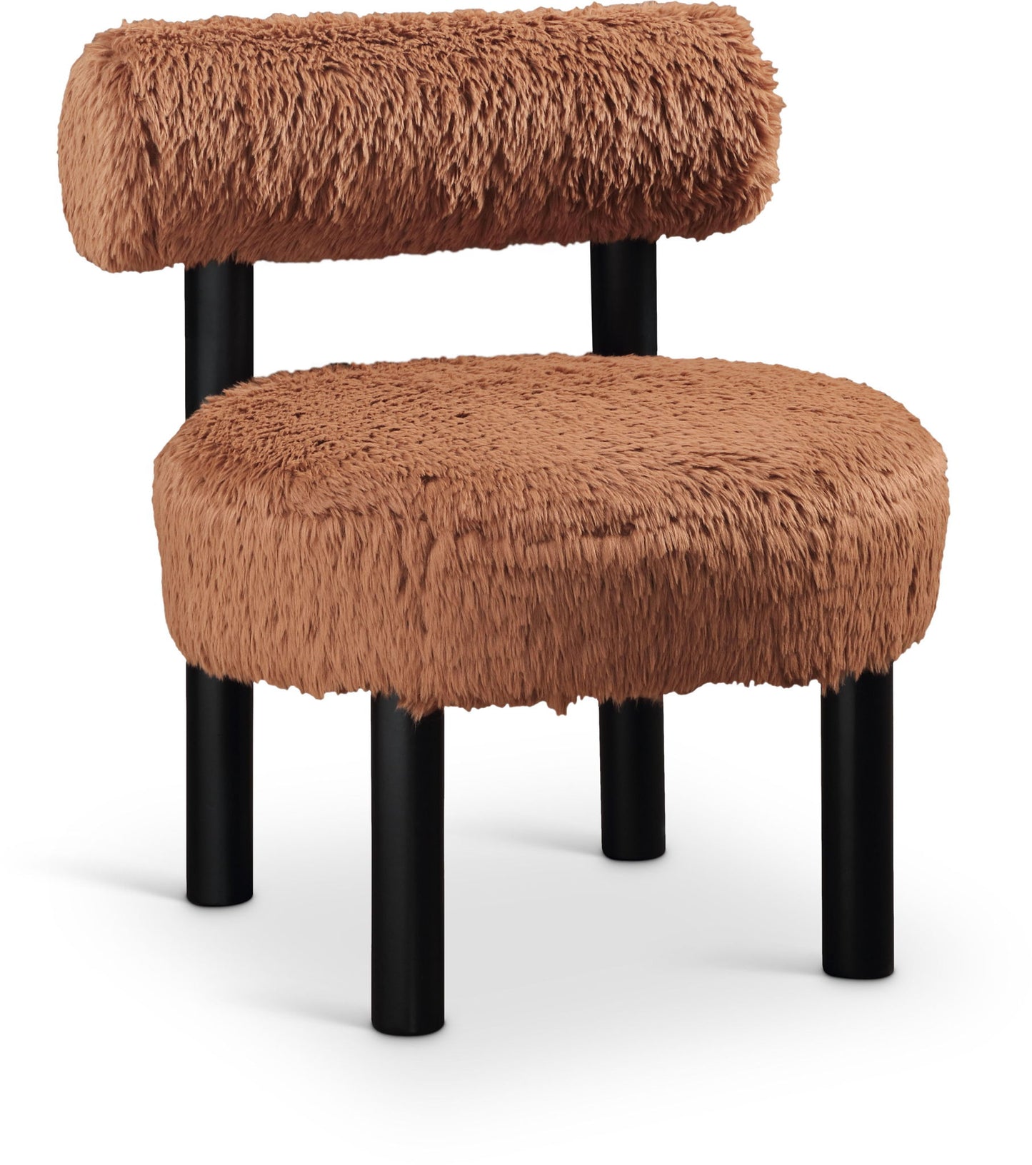 Ambre - Vegan Shearling Fabric Upholstered Accent Chair