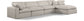 Comfy - 5 Piece Linen Modular Sectional With Chaise