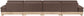 Turin - Chenille Fabric Upholstered Modular Sectional - Brown