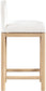 Conrad - Velvet Counter Stool With Natural Legs