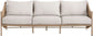 Coastline - Olefin Water Resistant Fabric And Wicker Outdoor Patio Sofa - Beige