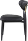 Ronda - Vegan Leather Upholstered Dining Side Chair - Black Legs