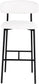 Lupita - Vegan Leather Upholstered Bar Stool With Matte Black Frame (Set of 2)