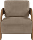 Cedra - Velvet Performance Fabric Upholstered Accent Chair - Brown Frame