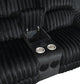 U161 - Corduroy Power LED Reclining Loveseat With Bluetooth Speaker - Black
