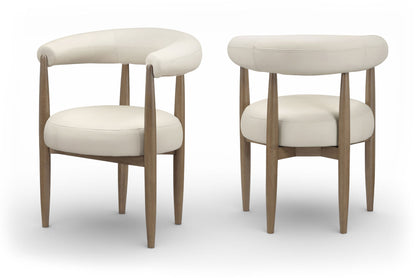 Sable - Vegan Leather Upholstered Dining Chair (Set of 2) - Brown Base