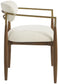 Riccio - Fabric Dining Arm Chair (Set of 2) - Walnut Frame