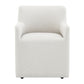 Cafell - Arm Chair With Swivel Casters - Cream