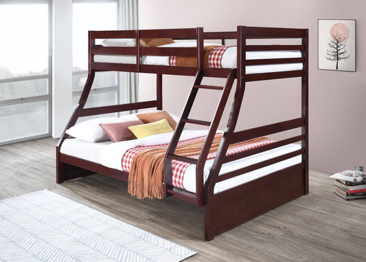 S091 - Twin / Full Bunk Bed - Brown