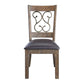 Raphaela - Side Chair (Set of 2) - Black Synthetic Leather & Weathered Cherry