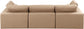 Comfy - Faux Leather Modular Sofa 3 Pieces - Tan