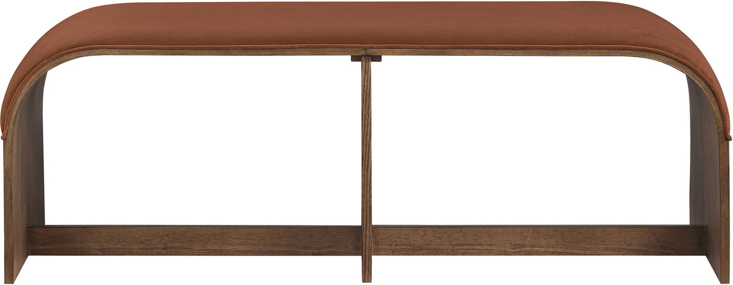 Sable - 52" Velvet Performance Fabric Upholstered Bench