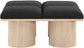 Pavilion - 4 Piece Modular Bench With Natural Base