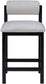 Roundhill - Fabric Counter Stool - Black Frame