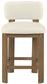 Paloma - Faux Leather Upholstered Counter Stool (Set of 2) - Brown Frame
