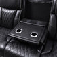 U70 - Power Reclining Sofa With Power Headrest, Reading Light, Massage, Heat, Ambient Lighting - Black