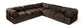 Orin - Velvet 5 Piece Modular Corner Sectional