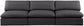 Comfy - Faux Leather Modular Armless Sofa 3 Seats
