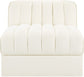 Rummi - Velvet Performance Fabric Upholstered Modular Armless Chair