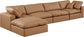 Comfy - 5 Piece Faux Leather Modular Sectional With Chaise