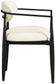 Riccio - Faux Leather Dining Arm Chair (Set of 2) - Black Frame