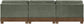 Turin - Chenille Fabric Upholstered Modular Sectional - Green