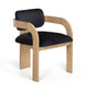 Cedra - Velvet Performance Fabric Upholstered Dining Chair (Set of 2) - Natural Frame