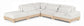 Turin - Chenille Fabric Upholstered Modular Sectional - White