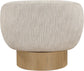 Avella - Interwoven Fabric Swivel Accent Chair - Light Brown Base