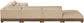 Turin - Chenille Fabric Upholstered Modular Sectional - Beige