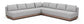 Solace - Olefin Performance Fabric 3 Piece Outdoor Patio Modular Sectional (2 Sofas & Corner Chair)