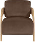 Cedra - Velvet Performance Fabric Upholstered Accent Chair - Natural Frame
